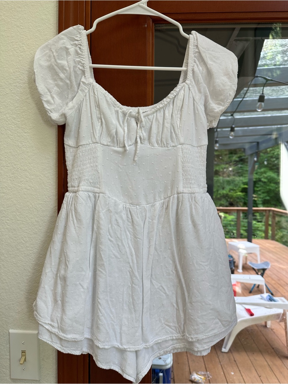 Hollister White Polka Dot Dress